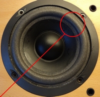 Schaumstoff Sicke für JBL type V2104A Mitteltöner