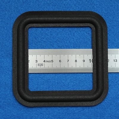 Square foam surround, 4,5 x 4,5 Inch, for 9 cm speakercone