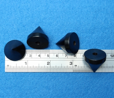 Satz Metallspikes, schwarz, Höhe 24,2 mm