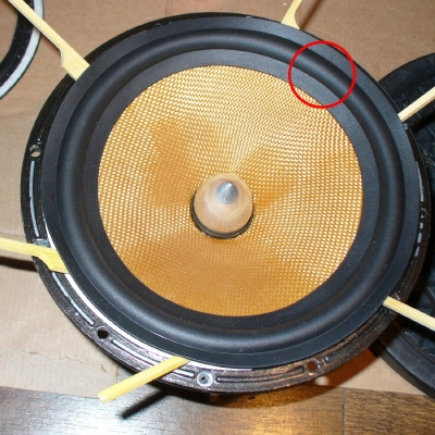 Rubber surround (7 inch) for B&W Signature 30 midrange (ZZ10404)