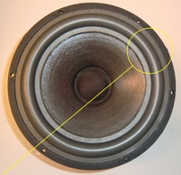 Schaumstoff Sicke für Scan-Speak 21W8552 / 21W-8552 Tieftone