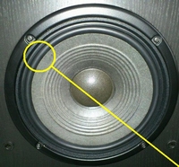 Rubber rand voor JBL LX1000 mkII woofer