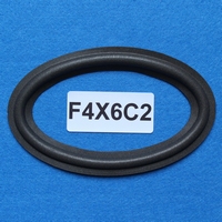 Oval foam surround, 6 x 4 Inch, for 12,2 / 6,5 speaker cone