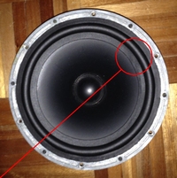 Rubber rand voor B&W Matrix 802 woofer (7 inch)