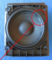 Rubber surround for Bang & Olufsen FM-3516 unit