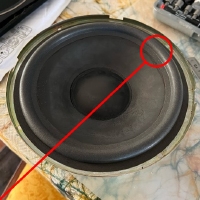 Foam surround (8 inch) for Kenwood TIO-0396-03 woofer