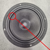 Rubber rand voor Vifa MP-130 middentoner