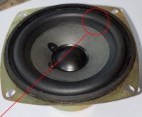 Rubber surround for Bang & Olufsen Beovision MX6000 woofer (8480214)