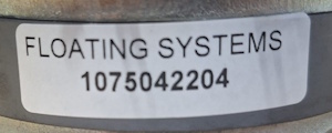 Sticker Floating systems 075042204 woofer.