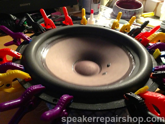 Bang & Olufsen Beovox M75 woofer after repair