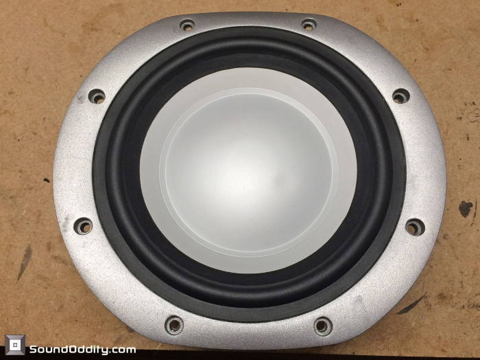 B&W DM604 S3 woofer with new rubber surround mounted