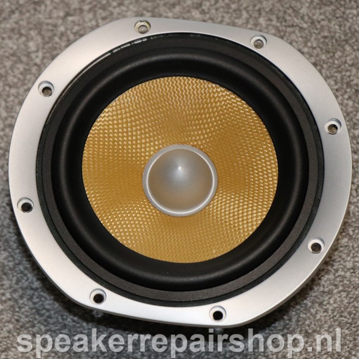 B&W LCR60 S3 woofer with a new rubber surround mounted