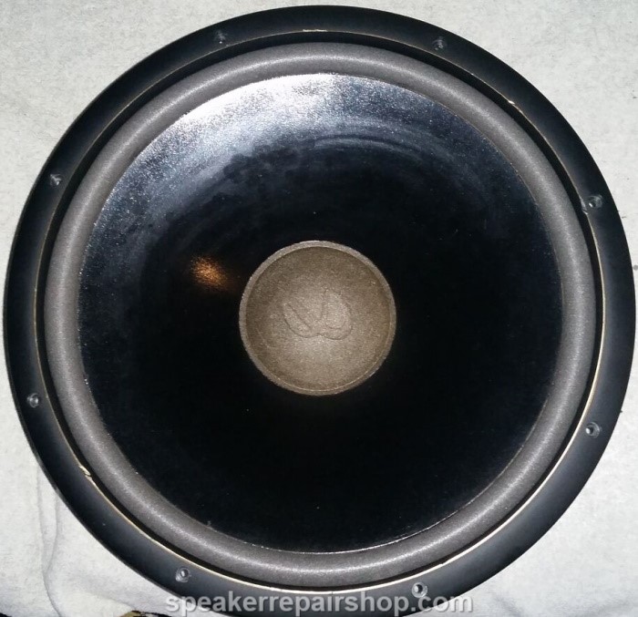 nfinity SM62 (902-5347) woofer after a refoam (new foam surround mounted)