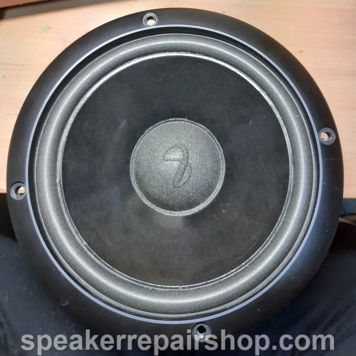 nfinity SM62 (902-5347) woofer after a refoam (new foam surround mounted)