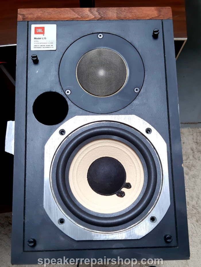 JBL L15, woofer fitted with a new foam surround (refoam)