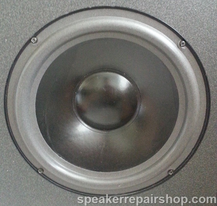 JBL MX1500 woofer with new foam surround and new dust-cap mounted