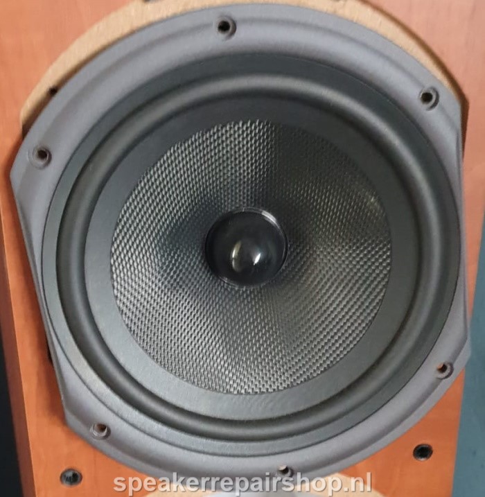 Wharfedale Diamond 9.5 (17159) midrange with a new rubber surround mounted