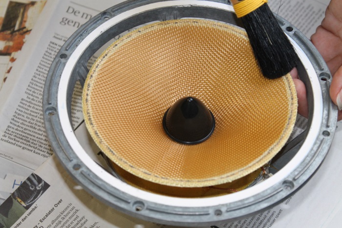 B&W ZZ11436 repair: clean the speaker cone