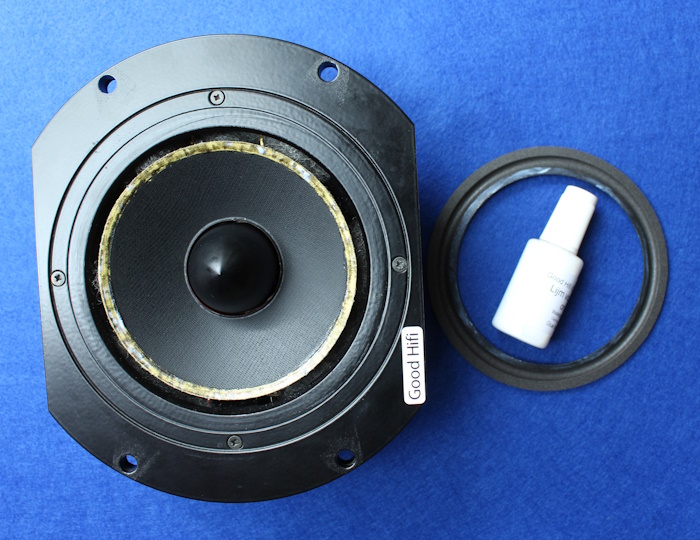 New foam surround for Genelec M604289631 woofer - apply glue to the surround and speaker cone