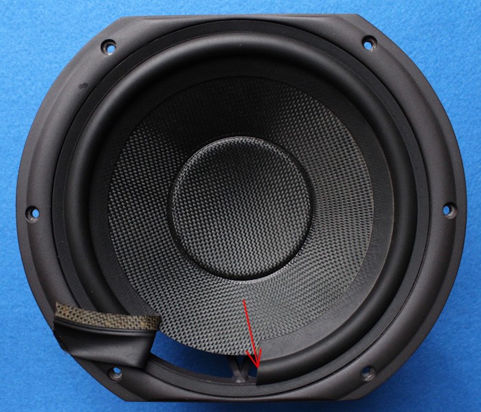 Wharfedale Diamond 9.6: vervangen van kapotte rubber rand (surround)