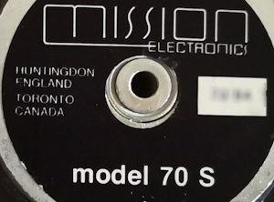 Mission Model 70S woofer (sticker)