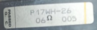 Vifa P17WH-26 sticker on unit