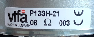 Sticker VIFA P13SH-21 midwoofer