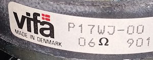 Vifa P17WJ-00 woofer sticker