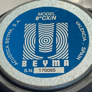 BEYMA MODEL 8"CX/N Sticker