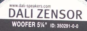 Dali Zensor 5 woofer rear 350291-0-0